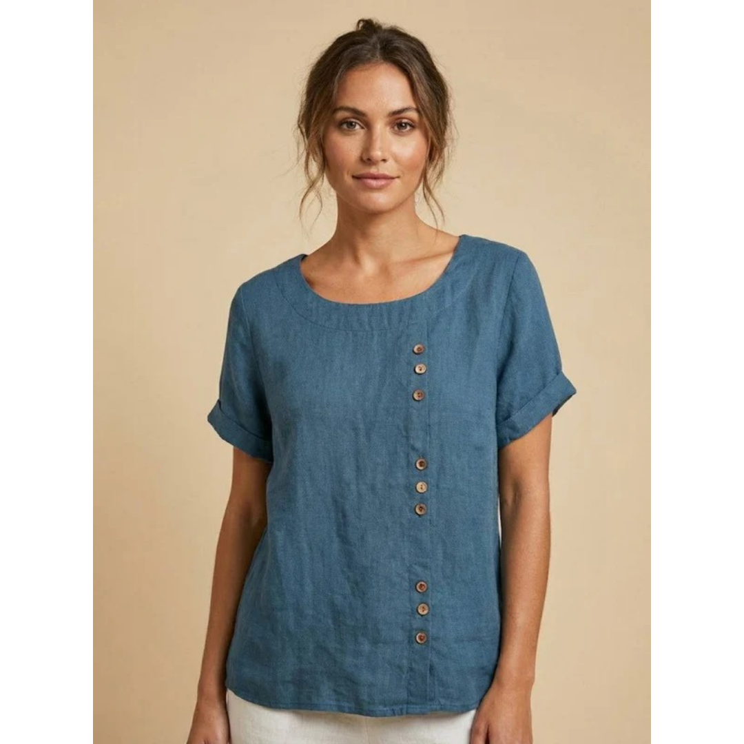 Yildiz | Damen Schlichte Bluse Langarm Locker Modern