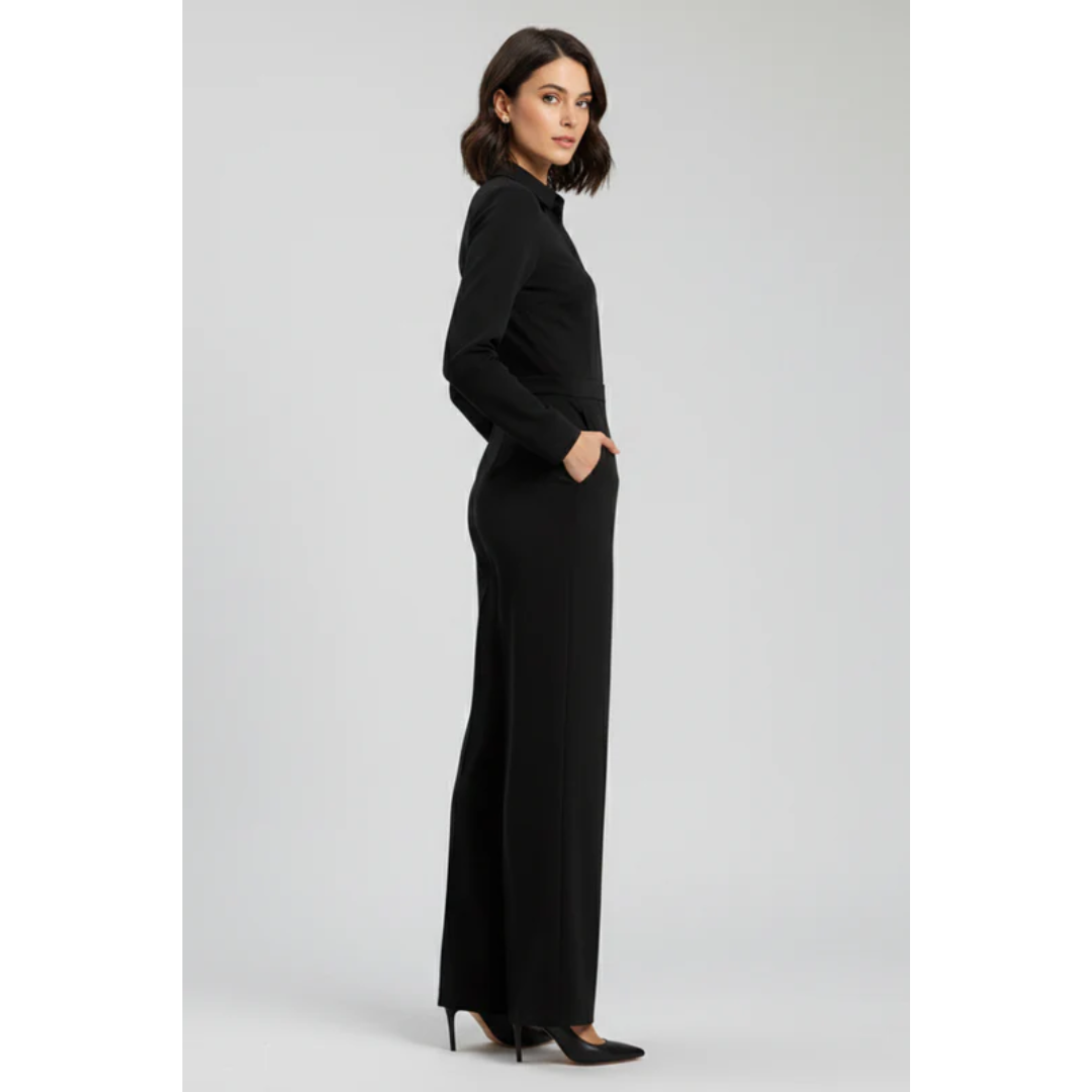 Yvonne | Damen Jumpsuit Mit Kragen Für Abend