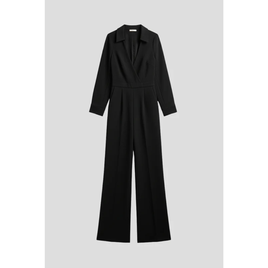 Yvonne | Damen Jumpsuit Mit Kragen Für Abend