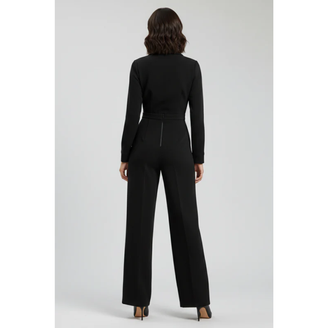 Yvonne | Damen Jumpsuit Mit Kragen Für Abend