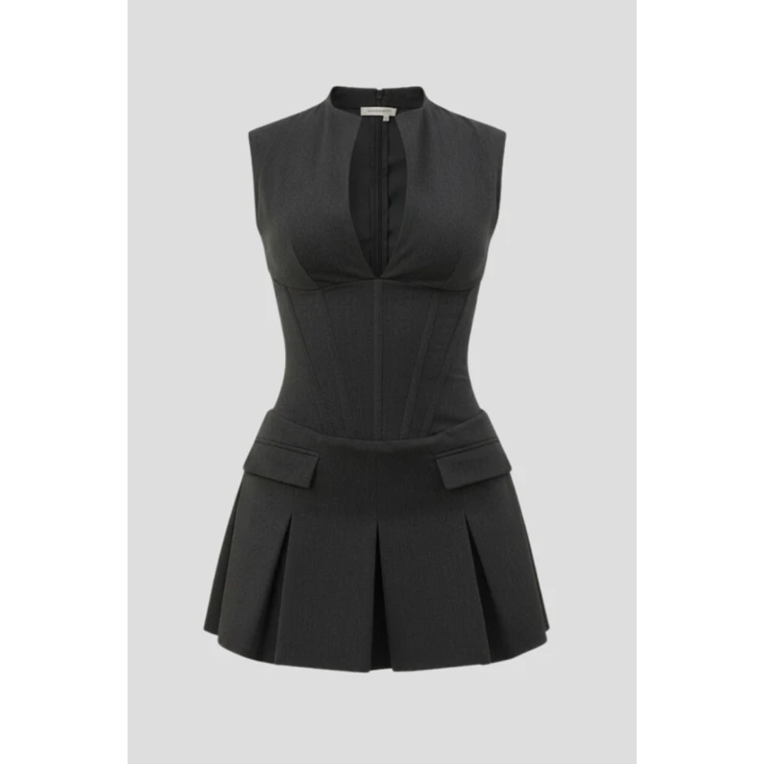 Zina | Damen Sommerkleid Mini Mit Plissee