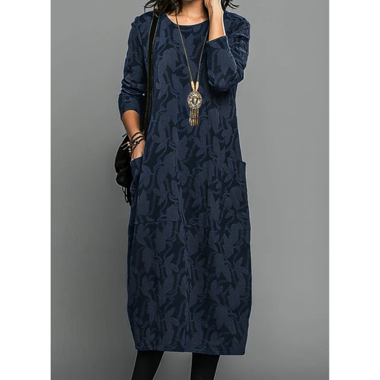 Zita | Damen Midi Kleid Für Feier Mit Muster