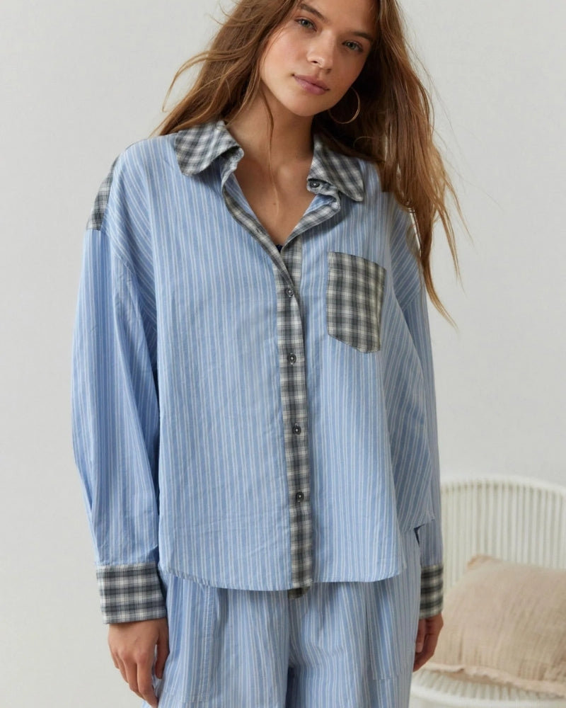 Zweiteiliges Pyjama-Set – Vintage Hauskleidung für Frauen