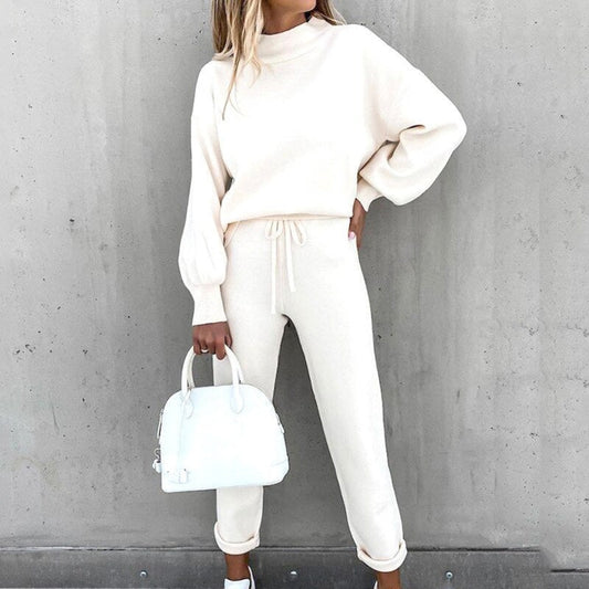 Zweiteiliges Set für Damen - Stylisches Pullover-Oberteil und lässige Hose