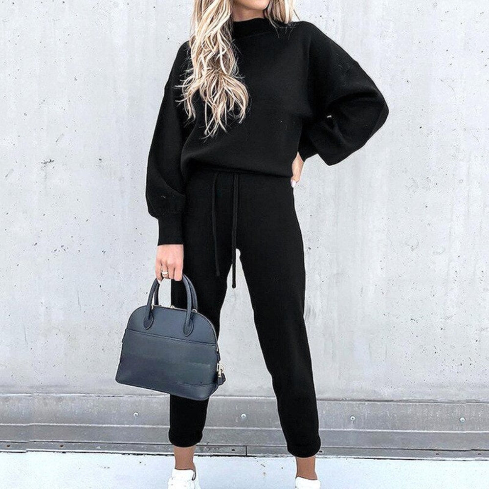 Zweiteiliges Set für Damen - Stylisches Pullover-Oberteil und lässige Hose