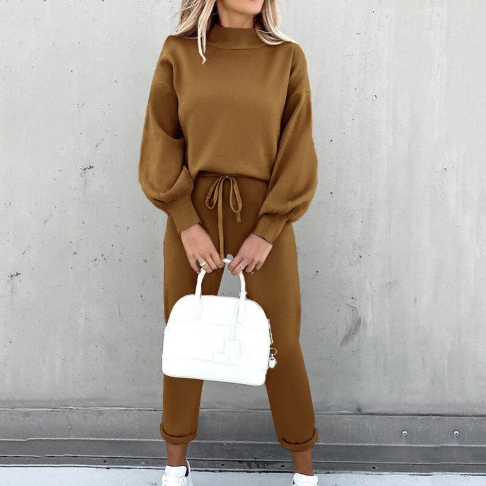 Zweiteiliges Set für Damen - Stylisches Pullover-Oberteil und lässige Hose