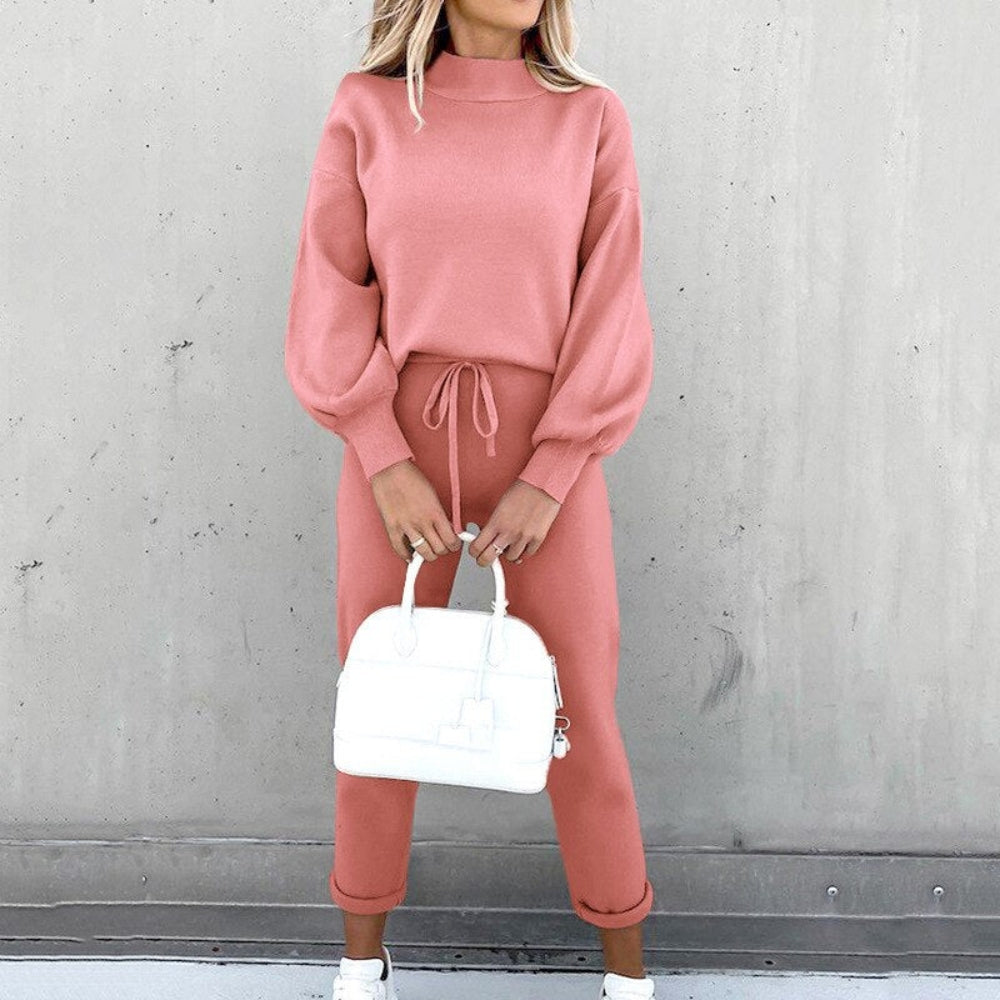 Zweiteiliges Set für Damen - Stylisches Pullover-Oberteil und lässige Hose