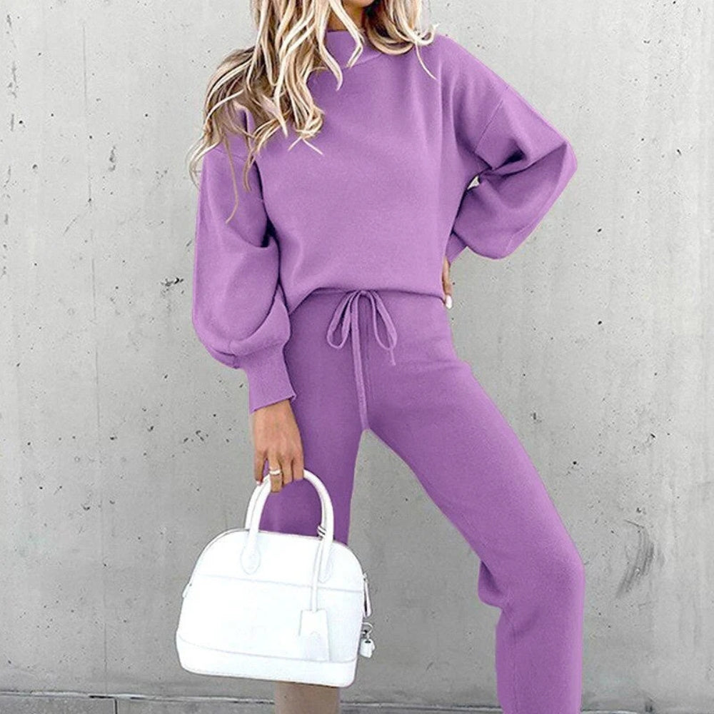 Zweiteiliges Set für Damen - Stylisches Pullover-Oberteil und lässige Hose