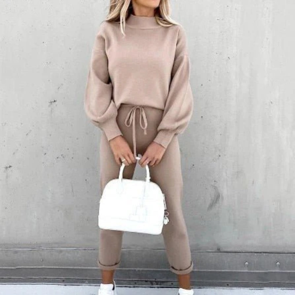 Zweiteiliges Set für Damen - Stylisches Pullover-Oberteil und lässige Hose