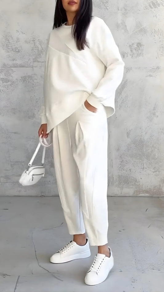 Zweiteiliges Set mit lockerem Schnitt – Minimalistisches Outfit für Alltag und Freizeit